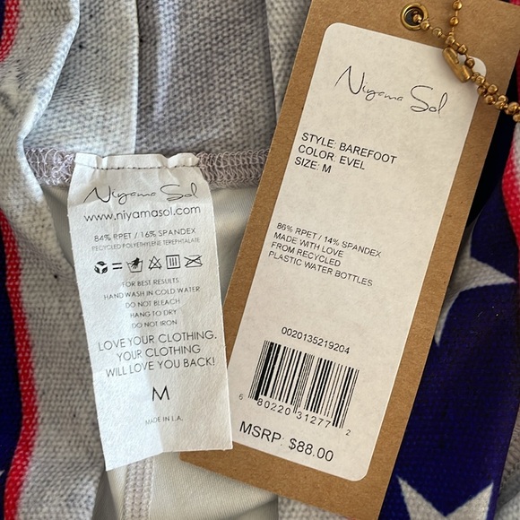 Niyama Sol Barefoot Evel Star Moto Print Yoga Active Leggings size M - Picture 4 of 8